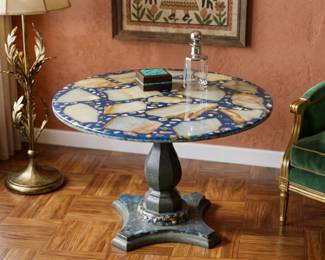 ARTURO PANI STYLE MCM INLAID ONYX RESIN TABLE