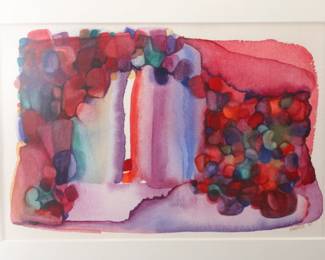HUNTER ABSTRACT EXPRESSIONIST WATERCOLOR PAINTING