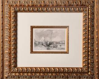 CLARKSON STANFIELD STONEHOUSE BRIDG 1836 ENGRAVING