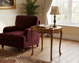 FRENCH LOUIS XV STYLE MARQUETRY INLAID SIDE TABLE