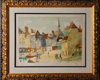 VICTOR VIKO "AU PIED DE L'ESCALIER" SIGNED LITHO