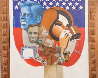 GEORGE HERMELINK POP ART ASSEMBLAGE "ee cummings"