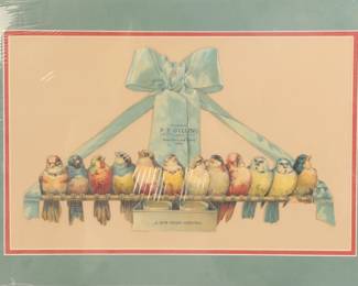 ANTIQUE P.F. GYLLING MERCHANT ADVERTISING DIE CUT