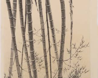 MCM JAPANSE WOODBLOCK PRINT BAMBOO GROVE