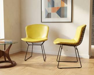 2 HARRY BERTOIA FOR KNOLL WIRE SIDE CHAIRS MODEL 420