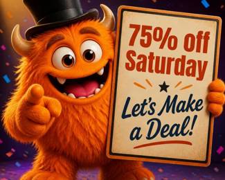 75 Off Saturday Sign
