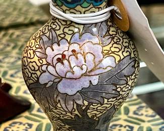 Miniature cloisonne vase
