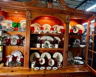 Spode Christmas Tree Fine China, Red glass goblets, and more