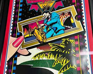 Vintage Framed Signed, Limited Edition Jacksonville Jazz Festival Poster