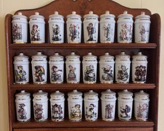 1987 Danbury Mint M.J. Hummel porcelain spice jar set