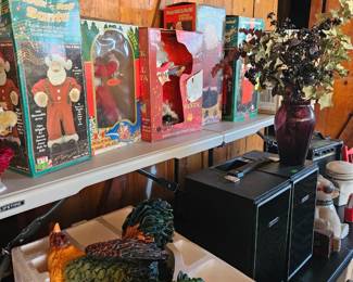 Christmas items still in boxes