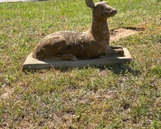 Vintage concrete deer