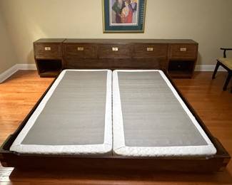 King bed frame and twin boxsprings