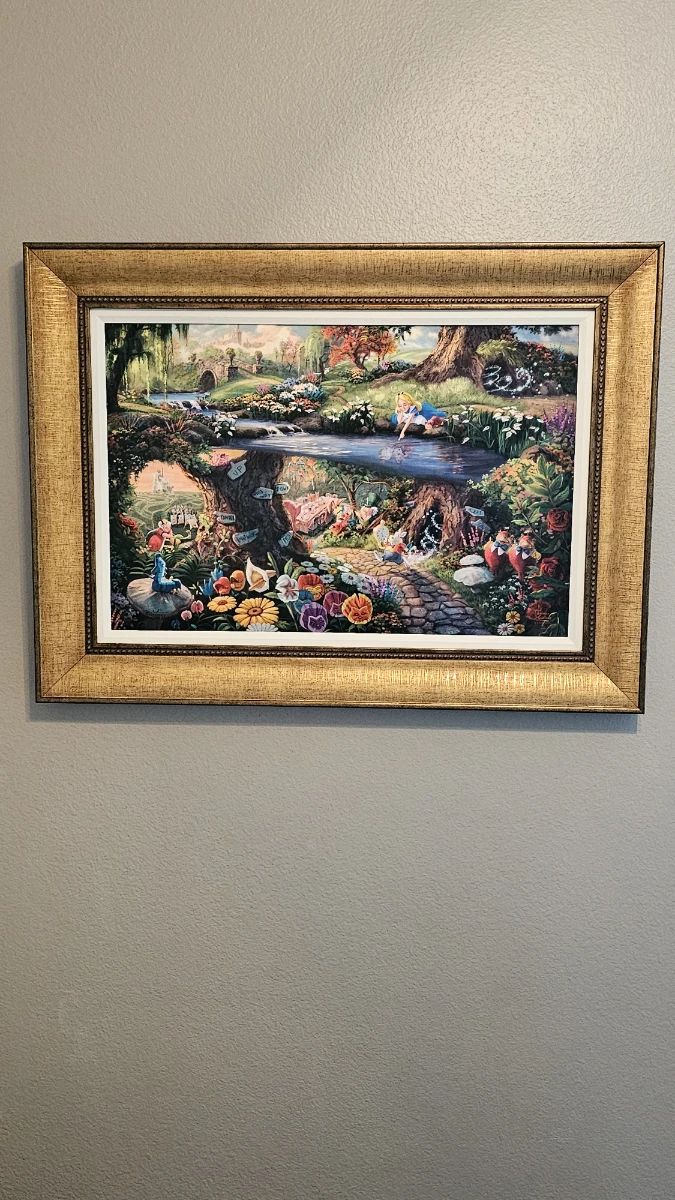 Thomas Kinkade-Disneys Alice Wonderland 18"x27"