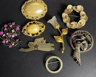 286 vintagecostumebroochpinlot