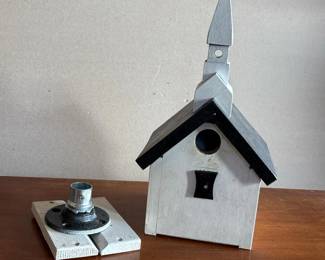 027 churchsteeplewoodenbirdhousewithmou