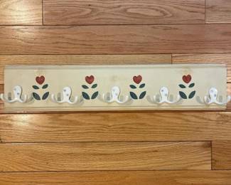 241 vintagewallmountedwoodencoatrackwi