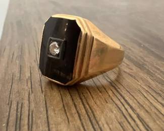 308 14kgoldmenssignetringwithblackon
