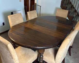 181 solidwoodovaldiningtablewith6upho
