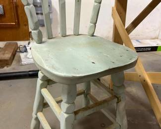 299 vintagecounterheightwoodenstoolwith