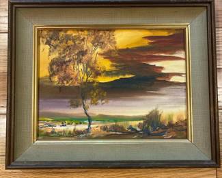 237 framedlandscapepaintingonmorillacan