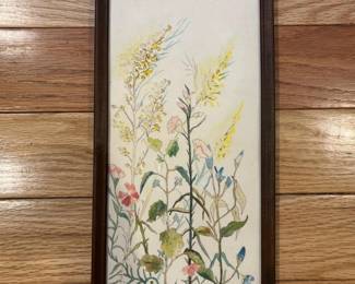238 framedoriginalfloralwatercolorwithd