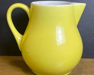 223 vintageballpotteryyellowceramicpitc