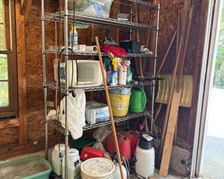 214 assortedgaragegardentoolswithmetal