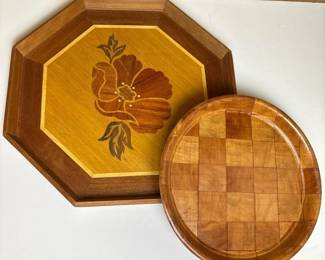 171 twohandcraftedwoodplatesoctagonalfl
