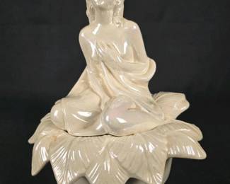 157 ceramicfiguralladyvanitytrinketdish