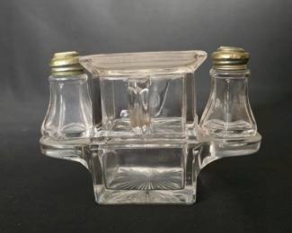 218 vintagepressedglasscondimentsetsalt