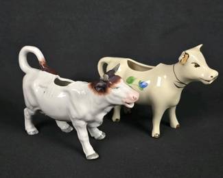 276 pairofcowshapedporcelaincreamersha
