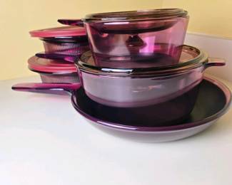 292 vintagecorningvisioncranberryglassc