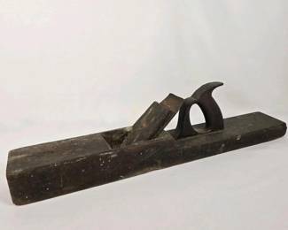 004 antiquewoodenjointerhandplane24lon