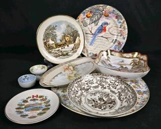 353 assortedvintageporcelainplatesbowls
