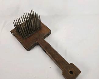 190 antiquewoolflaxhacklecomb48ironti