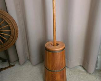 184 handcraftedwoodenbutterchurnwithdas
