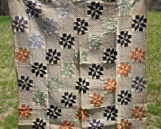 030 vintagepatchworkquiltspinningstarpa