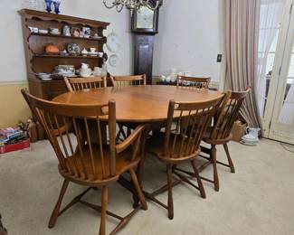 249 extendableovalwoodendiningtableset