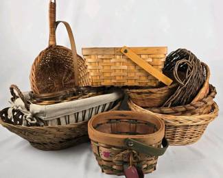 124 lotassortedwovenbaskets