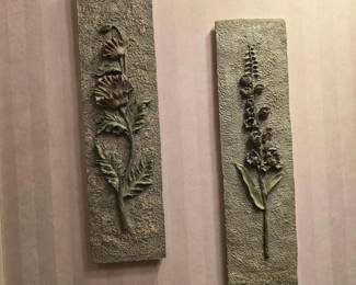 105 setof2botanicalreliefwallartplaqu