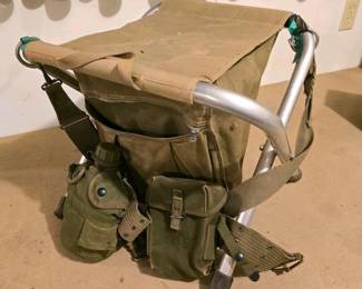 319 vintageusmilitaryfoldingfieldchair