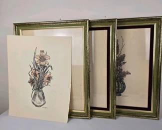 097 framedfloralstilllifeprintsbydeef
