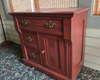 151 vintagewoodwashstandcabinet