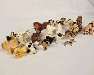247 vintagelotofsmalldogfigurinesceram
