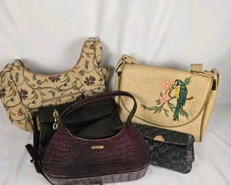 382 vintageladieshandbaglotminicciflori