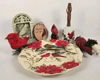 213 cardinalbirddecorcollectionhandpain