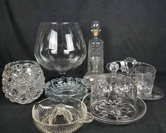 354 largevintageglasswarelotcutpressed