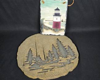 351 handpaintedslatelighthouseandbronze