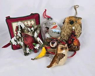 327 assortedbirdchristmasornamentlotnat